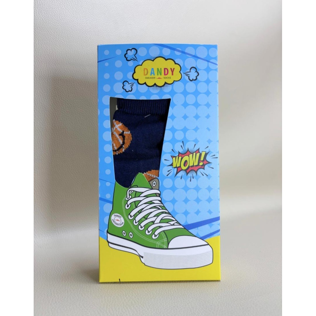 Bipack calza corta a mezza gamba da uomo Dandy art. Wow in 100% caldo cotone a fantasia Taglia Unica