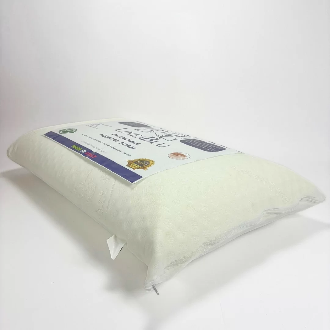 Guanciale forato LineaBlu 70x40cm H13 in memory foam antiacaro anallergico ed ergonomico altezza 13cm