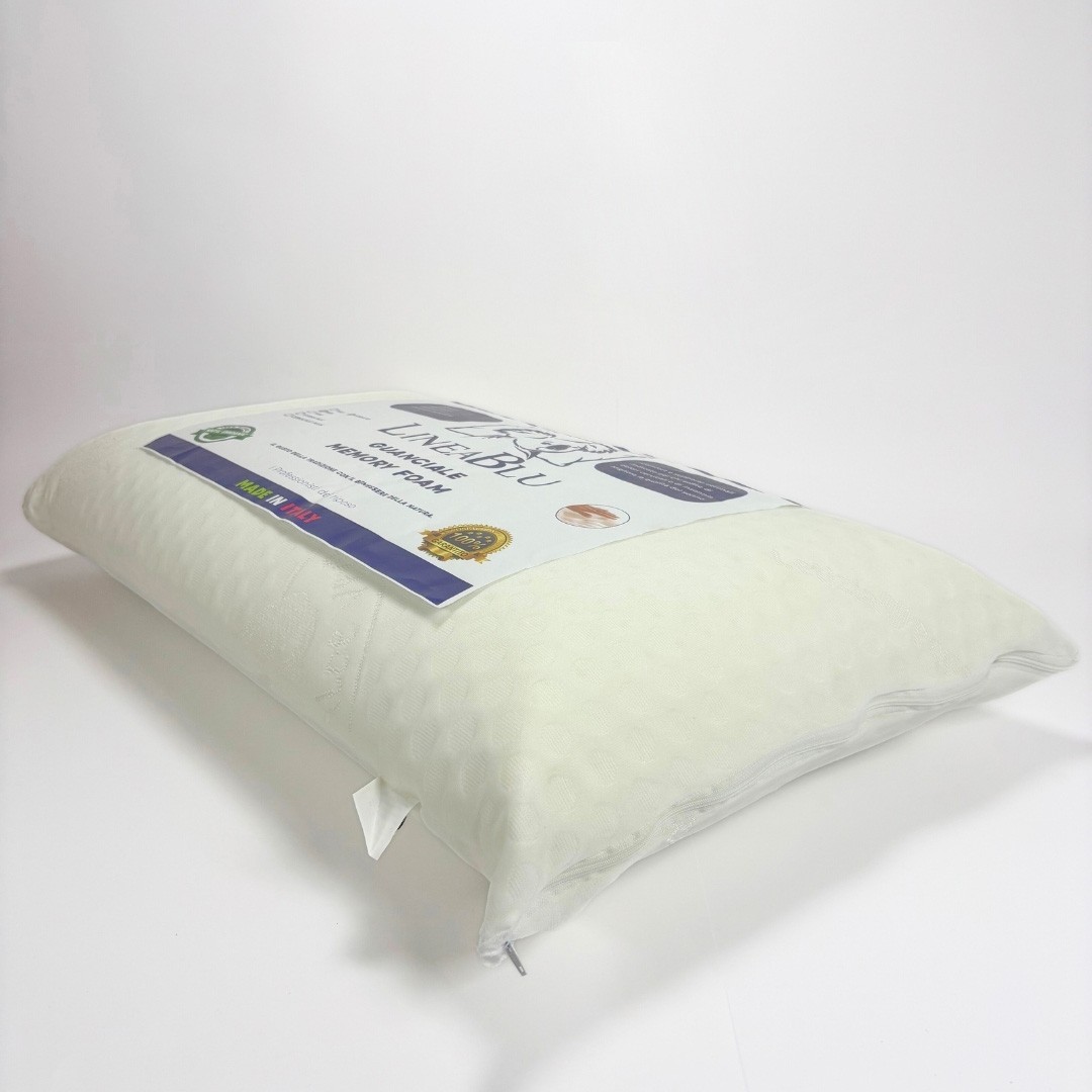 Guanciale forato LineaBlu 70x40cm H15 in memory foam antiacaro anallergico ed ergonomico altezza 15cm