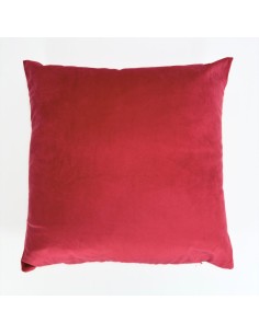 Foderina per cuscino da arredo 50x50cm Khloe Home art. Red Pillow in velluto Rosso tinta unita