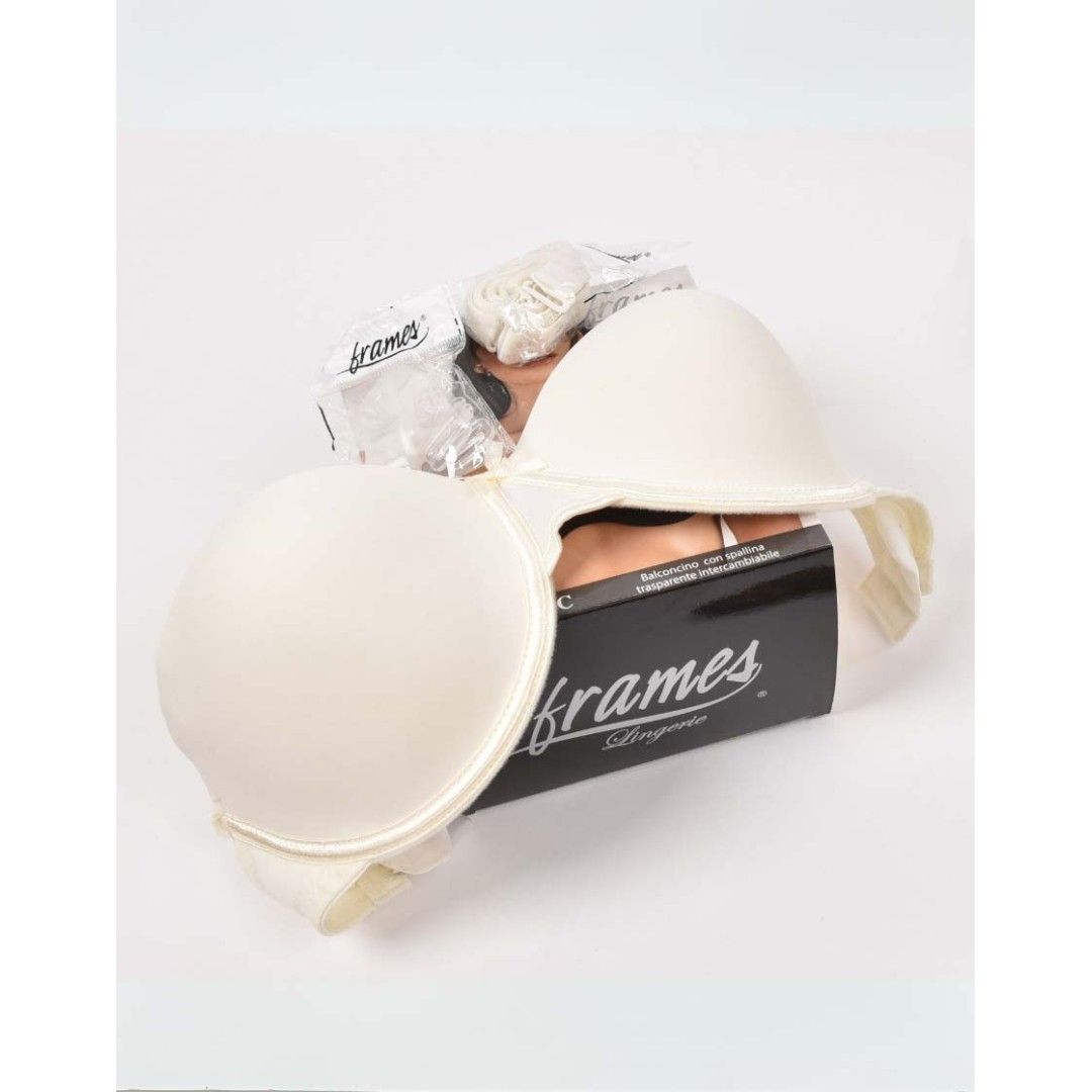 Reggiseno a fascia da donna Frames art.R736 in Coppa C con schiena nuda e ferretto multifunzione