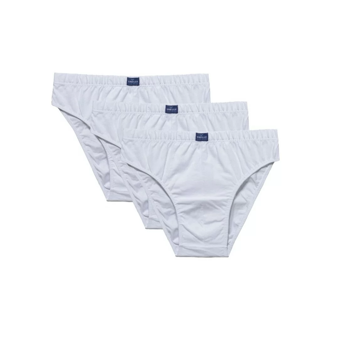 Set 3 pezzi slip da uomo Snelly art.U101E in cotone elasticizzato con elastico interno