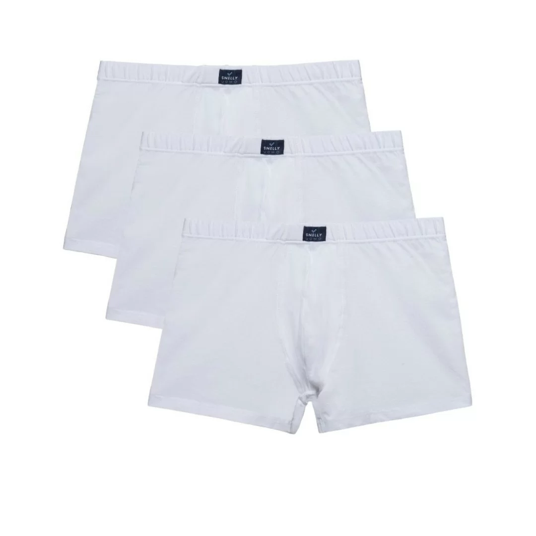 Set 3 pezzi Boxer da uomo Snelly art.U100E in cotone elasticizzato con elastico interno