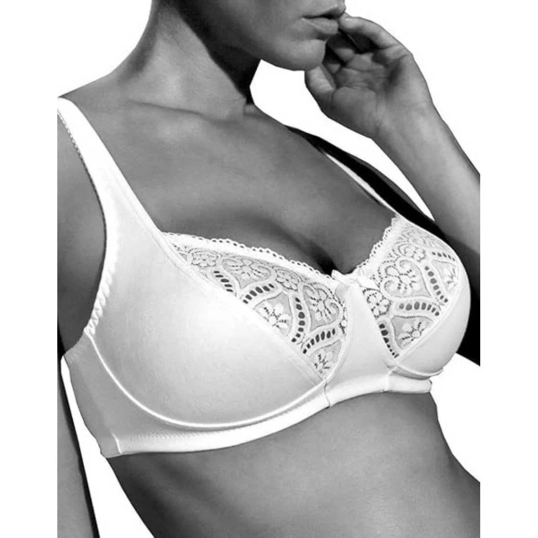 Reggiseno Gios art. 974 Coppa B senza ferretto con coppe foderate in cotone e spalline integrate tinta unita