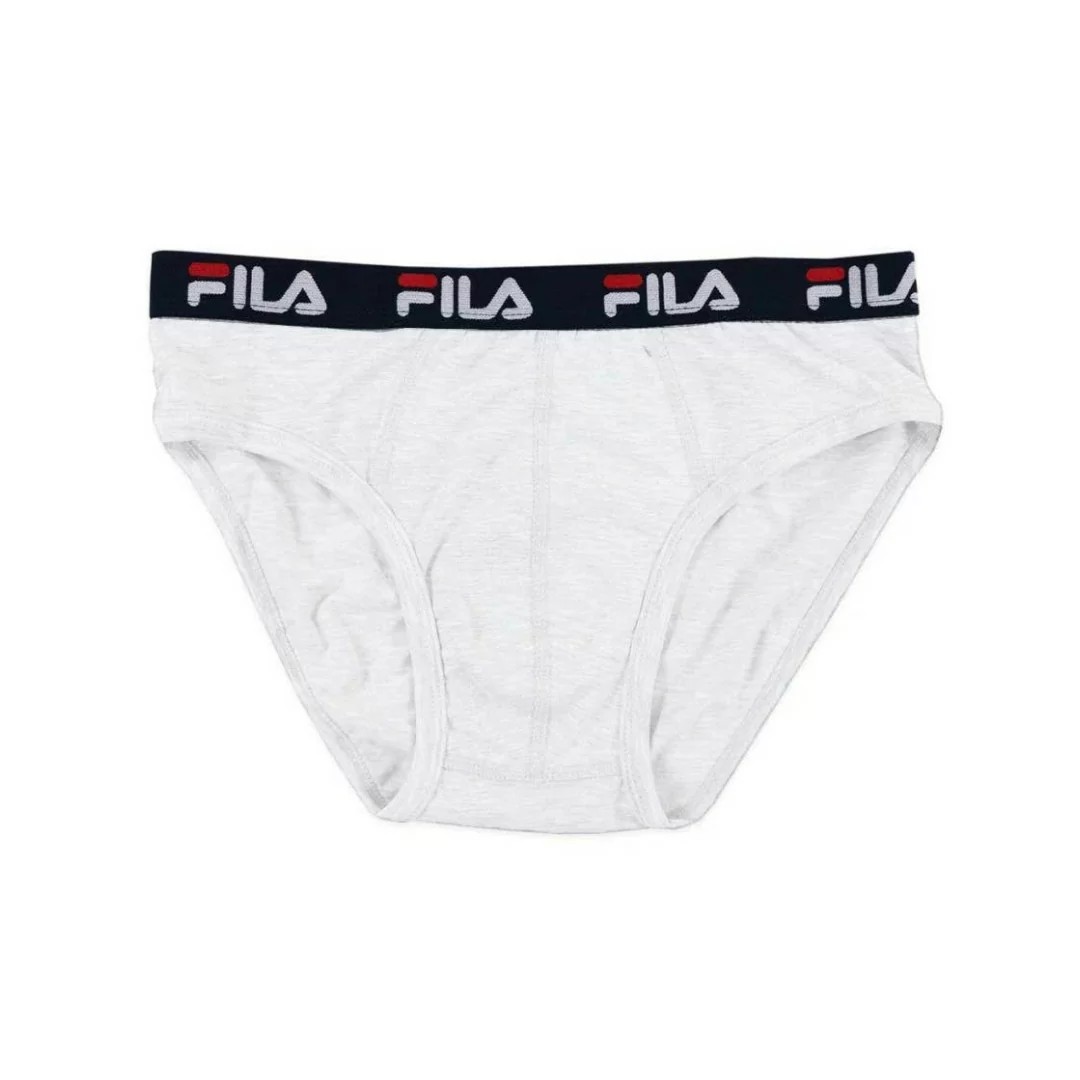 Set 3 pezzi slip da uomo Fila art. FU5233 in 100% cotone elasticizzato tinta unita con elastico esterno e logo su elastico