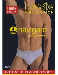 Set 6 Slip Navigare ART.574/E, slip con elastico esterno parlato, slip in cotone