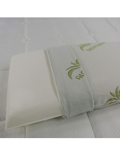 Guanciale Saponetta Memory 50x80 cm in Aloe Vera H15, con imbottituta 100% memory foam, anallergico, 100% naturale e sanitario