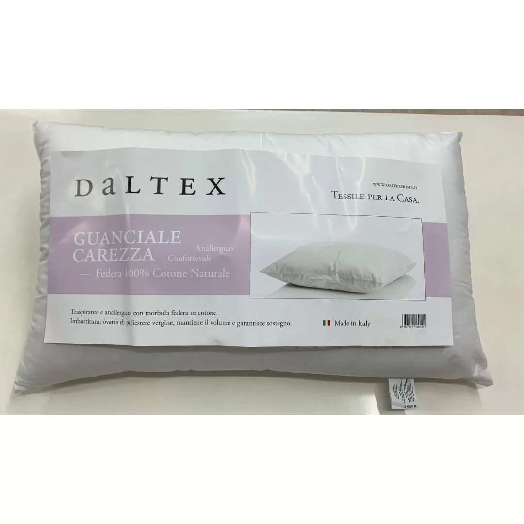 Guanciale Daltex 50x80 cm ART. Carezza anallergico in 100% fibra di poliestere