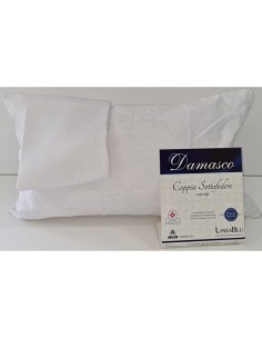 Coppia Sottofedere Con Zip Damascato 52x82cm Lineablu Copriguanciale Damasco