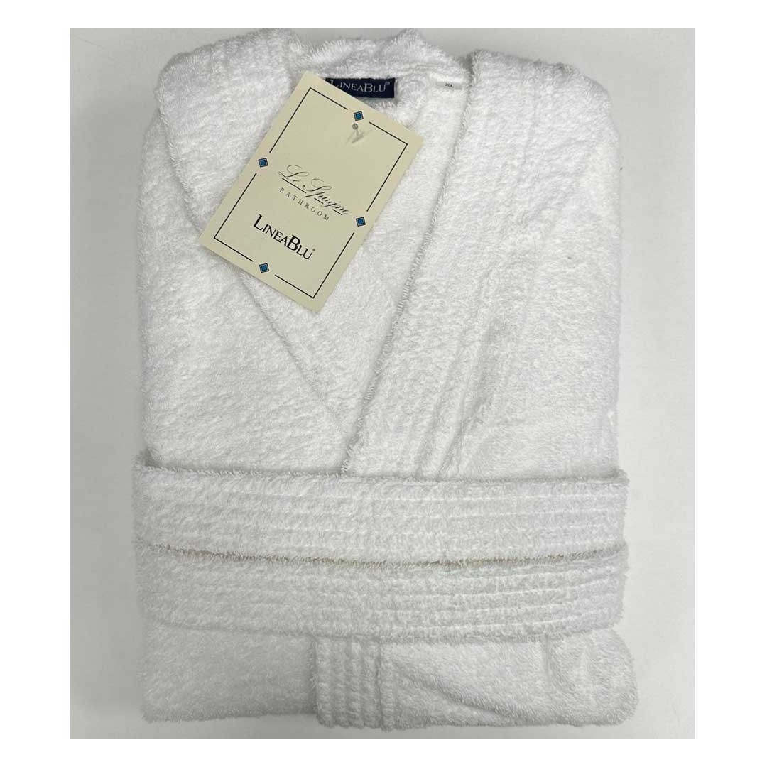 Accappatoio Baby LineaBlu linea Marte 450g Personalizzabile Bianco in spugna 100% cotone con cappuccio e tasche