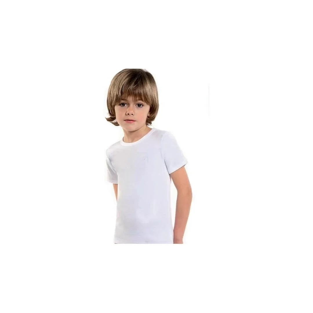 T-Shirt Girocollo Mezza Manica Cotone Interlock Bambino Navigare art. 13010 bianca