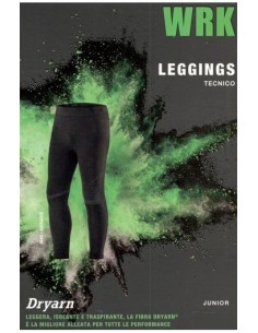 Leggings termico per ragazzi sci e sport invernali dryarn traspirante WRK383