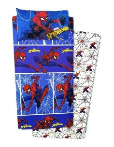 Completo letto singolo Novia in puro cotone con motivo Spiderman