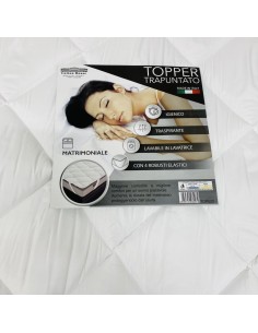 Topper Trapuntato Matrimoniale Cotton House 170x200 cm con elastici, igienico e traspirante