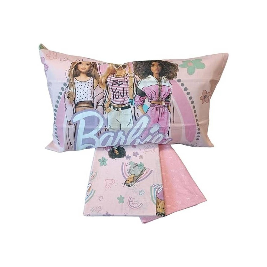 Completo letto singolo 150x290cm Hermet art.Barbie in 100% cotone