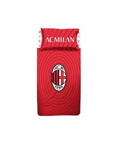 Completo letto singolo 150x290 cm AC Milan in 100% cotone