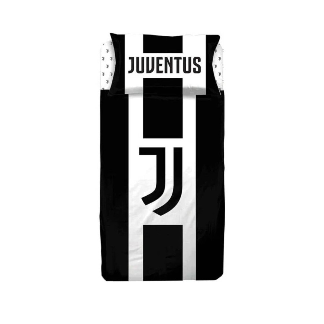 Completo letto singolo 150x290cm Juventus in 100% cotone