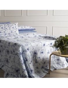 Completo letto matrimoniale LineaOro art. Linda in 100% cotone motivo floreale