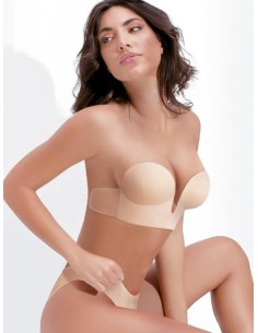 Fascia adesiva graduata autoreggente con scollatura profonda Love&Bra Sensual Bra con ferretto Colore Skin