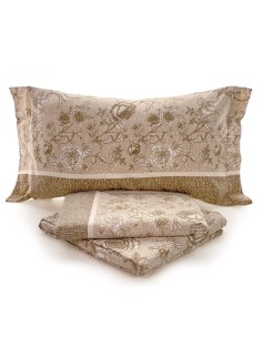 Completo Letto Biancaluna Tramonti art. Artemis in 100% puro cotone motivo floreale