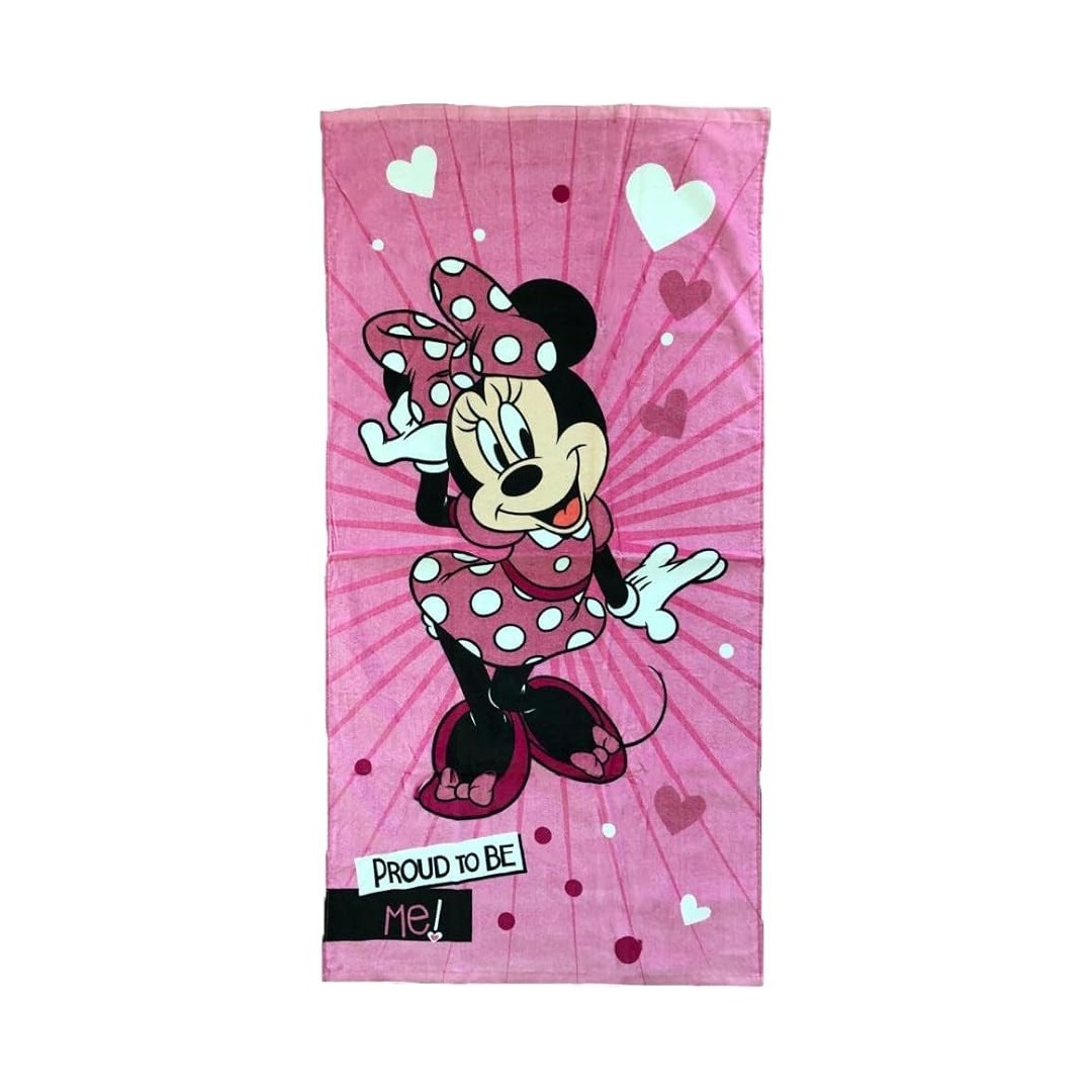 Telo mare 70x140cm Hermet art. Minnie Mouse in spugna 100% cotone