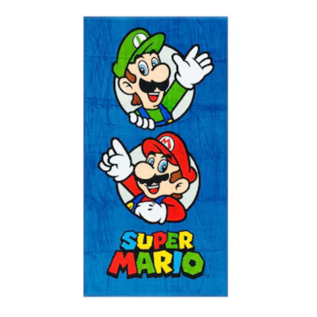 Telo mare Hermet 70x140cm art. Super Mario in spugna 100% cotone