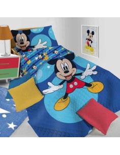 Copriletto trapuntato singolo 160x260cm Hermet art. Mickey Mouse in poliestere