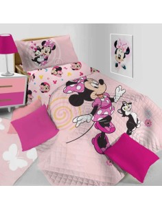 Copriletto trapuntato singolo 160x260cm Hermet art. Minnie Mouse in poliestere