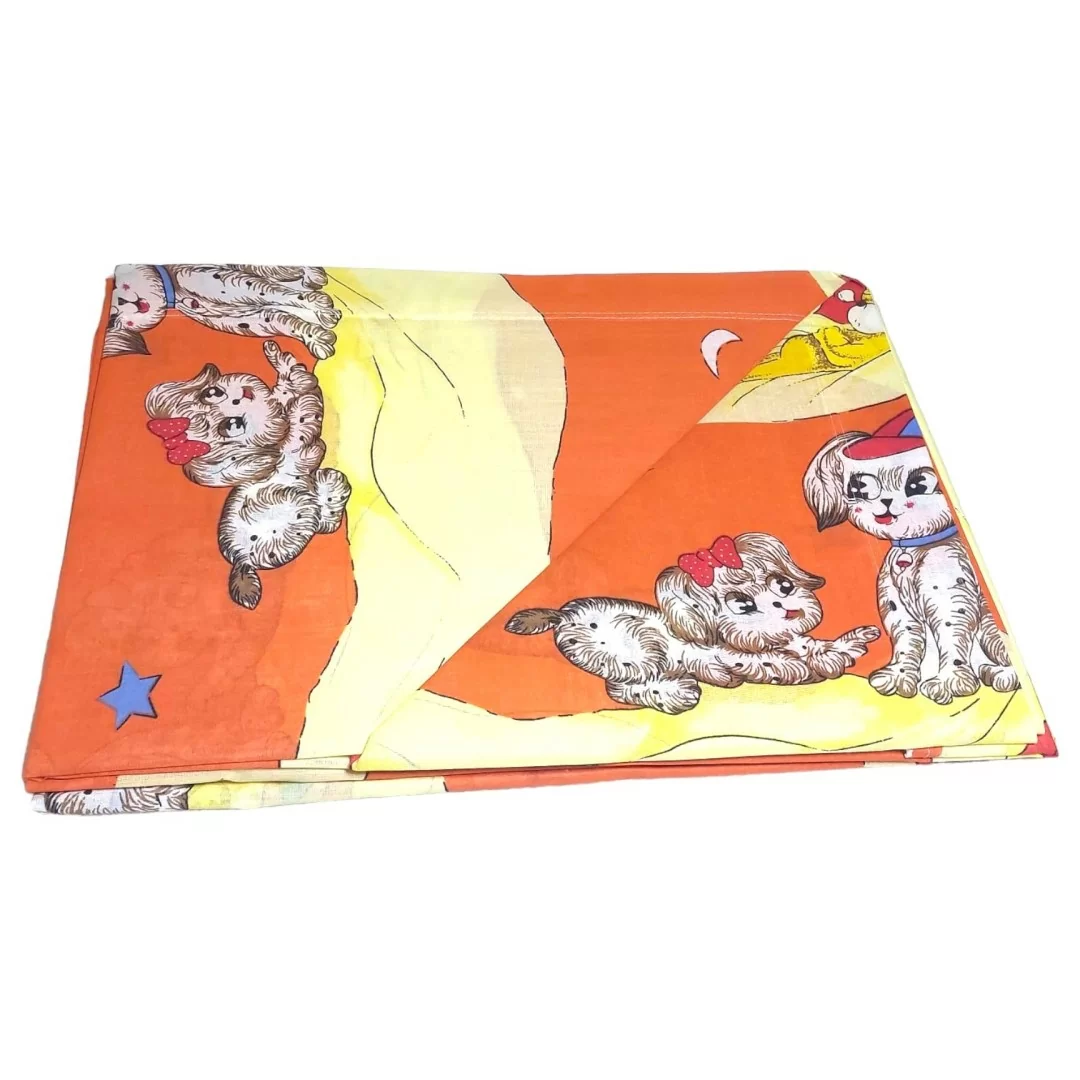 Completo letto singolo Biancaluna 90x200cm in policotone con stampa digitale fantasia Cani