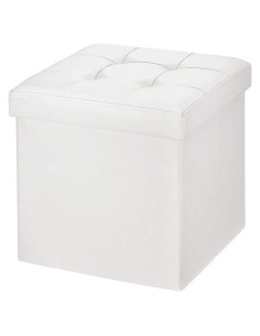 Pouf contenitore salvaspazio Smart Linea Oro art. AD0259 38x38x38cm in simil pelle tinta unita