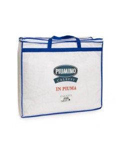 Piumino invernale Caleffi art. Ghiro 420gr/mq in puro cotone bianco con imbottitura in piuma