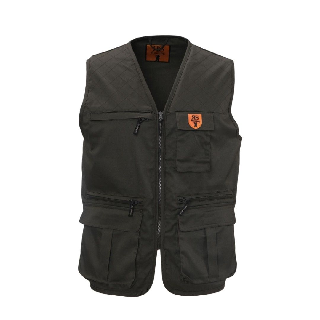 Gilet da caccia e tempo libero RS Hunting art. Desert in poly/cotone con tasche in tinta unita