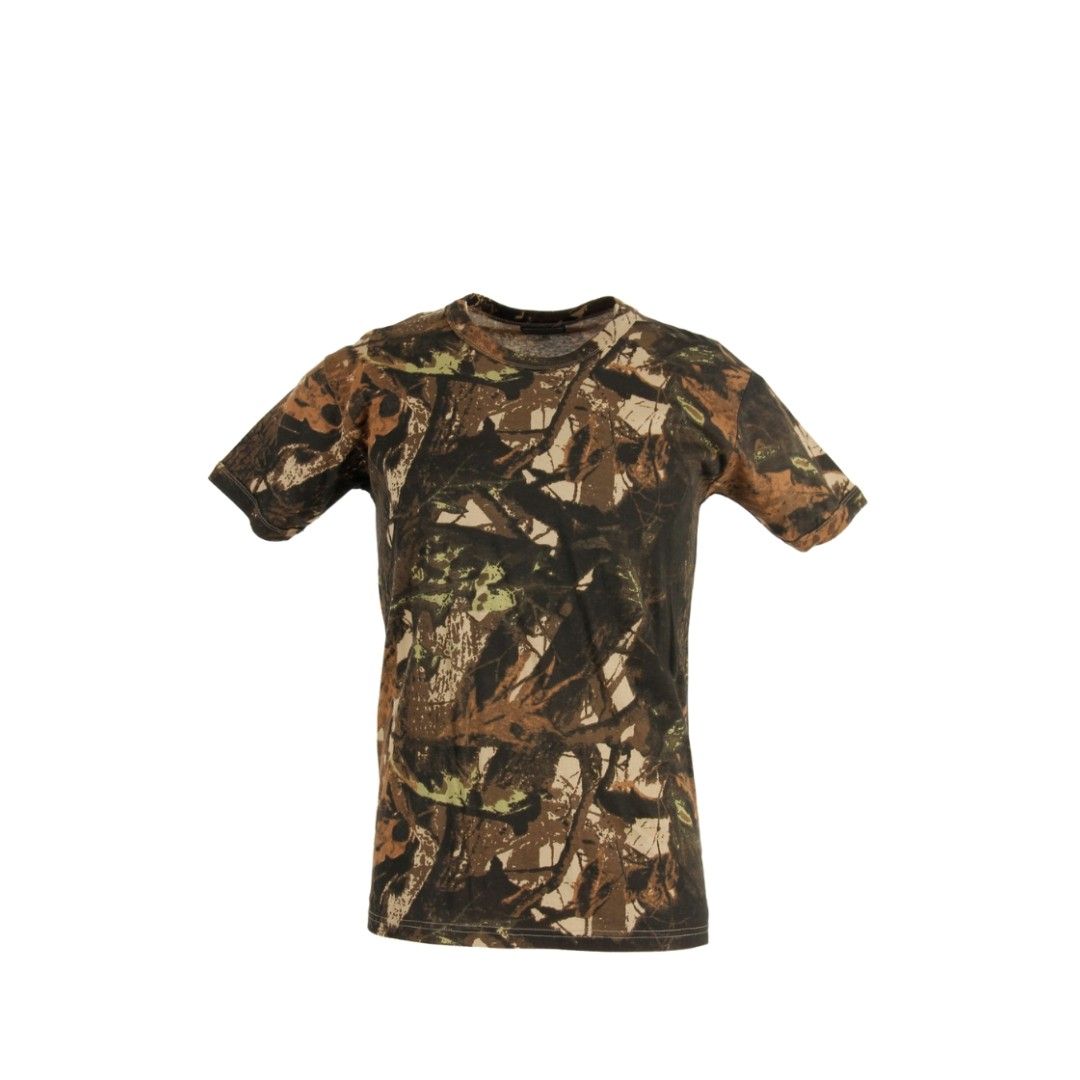 T-Shirt da caccia a mezza manica RS Hunting art. Mimetica in cotone colore Bosco