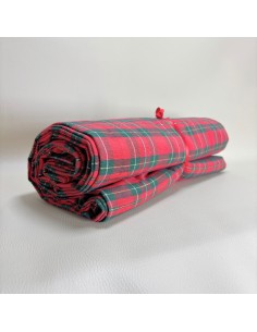 Telo arredo copritutto natalizio 250x290cm LineaBlu art. Tartan in 100% cotone motivo scozzese