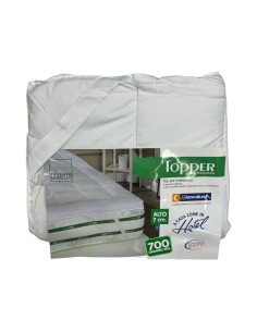 Topper correttore Biancaluna altezza 7cm 700gr/mq con elastici tessuto martellato in microfibra e poliestere