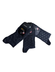 Set tris calzini corti da uomo Ragno Easy Go art. U758CC in caldo cotone Nero con fantasia